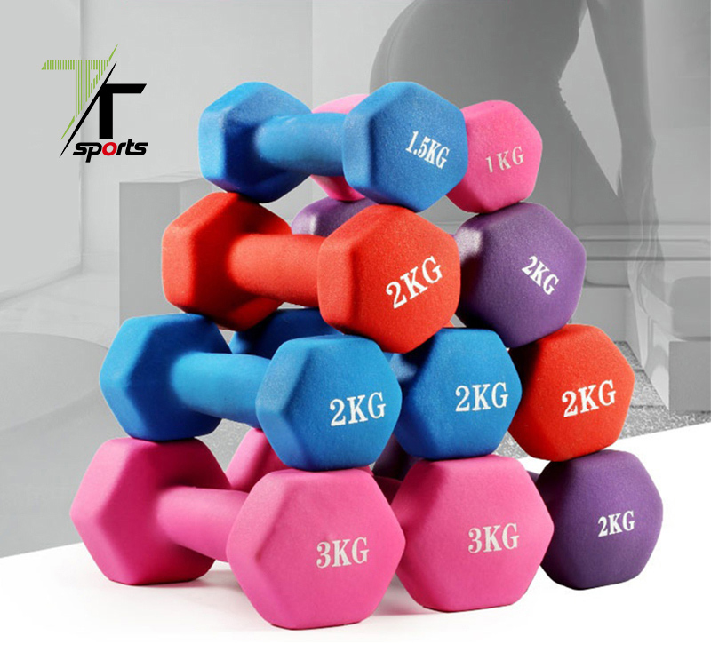 Hexagon Neoprene Coated Dumbbell