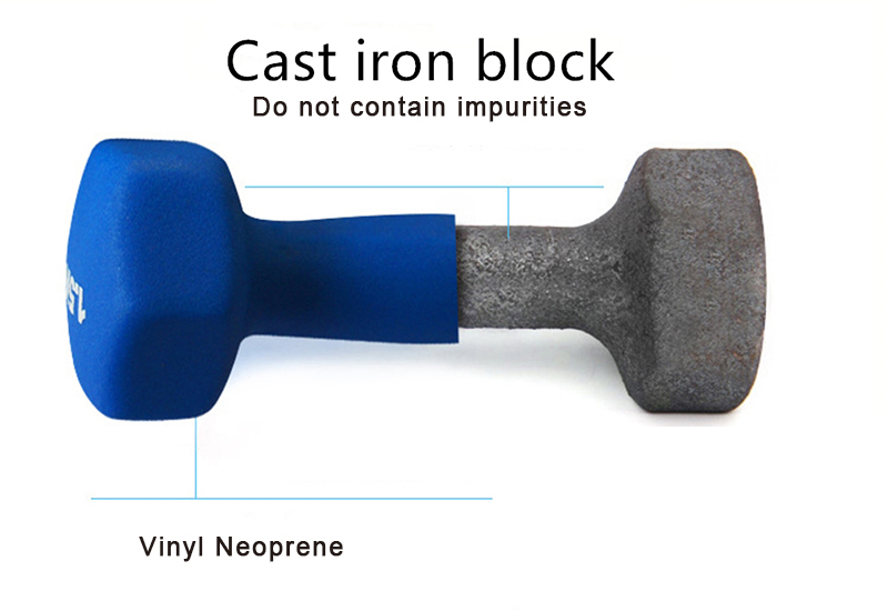 Hexagon Neoprene Coated Dumbbell