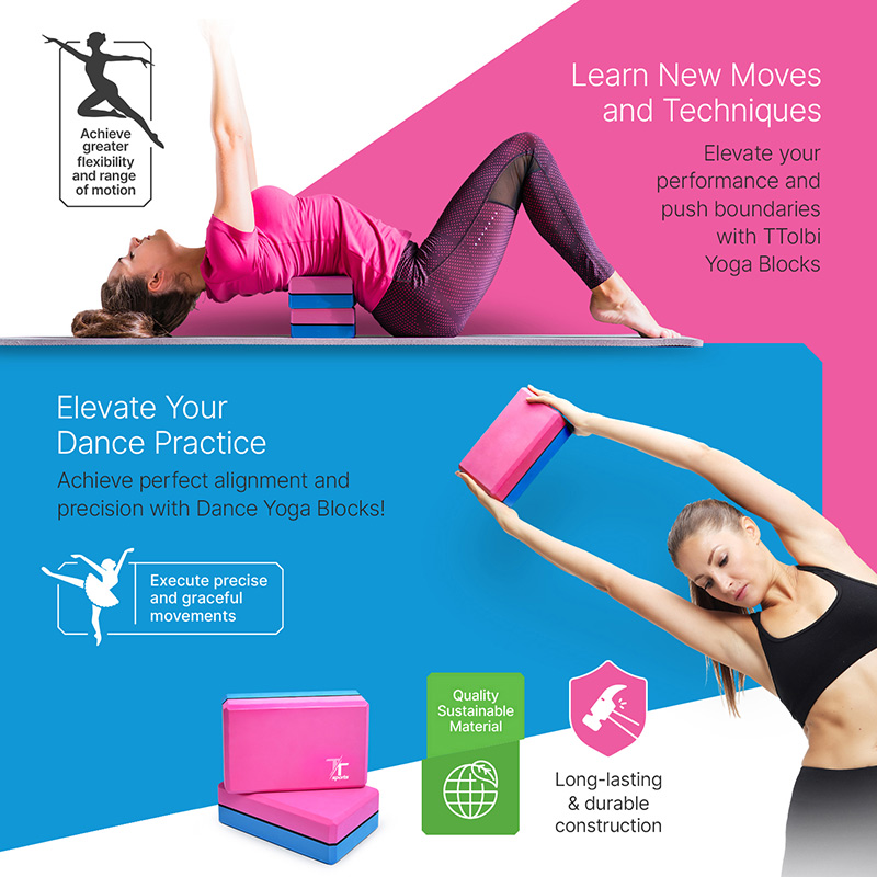 Yoga Blocks 2 Pack with Strap