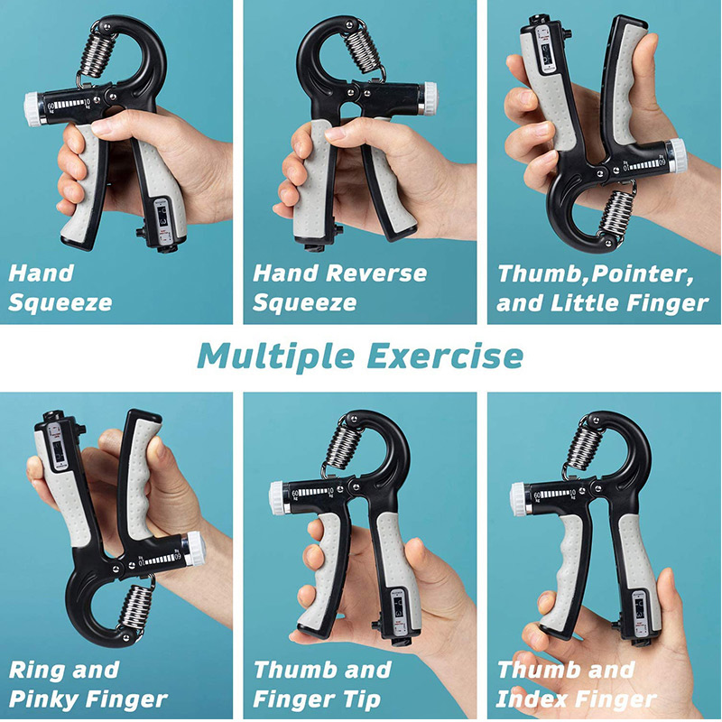 Adjustable Hand Grip Strengthener with Counter